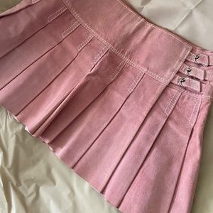 Arden B Leather pink mini skirt